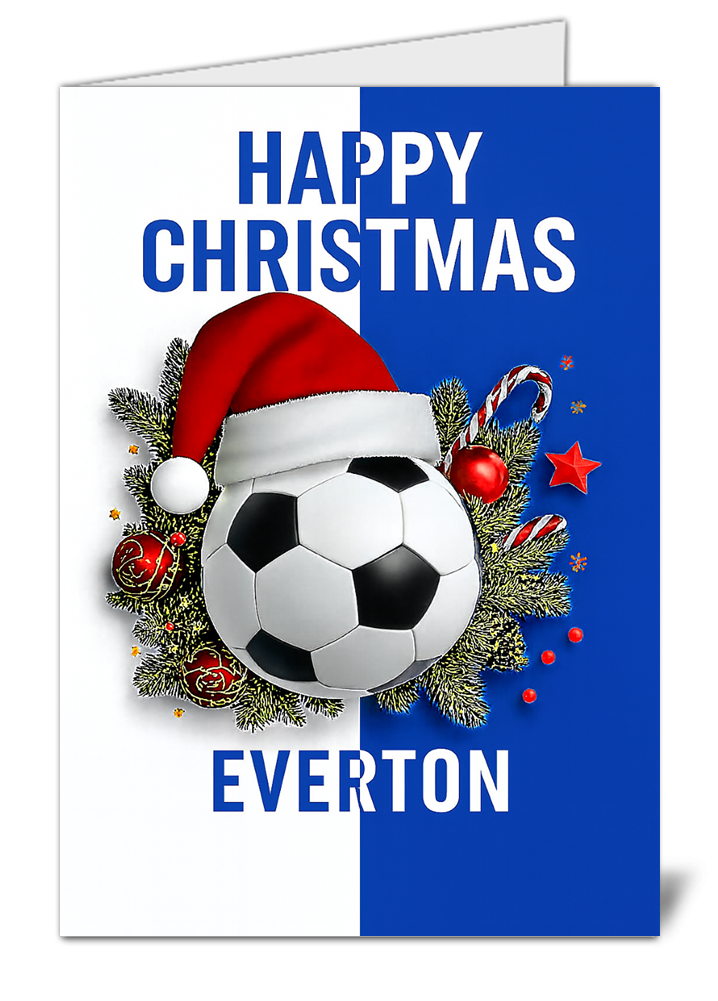 Everton fan football themed christmas card 503 everton fan football themed christmas card high quality gloss christmas card 503 | uk wide print