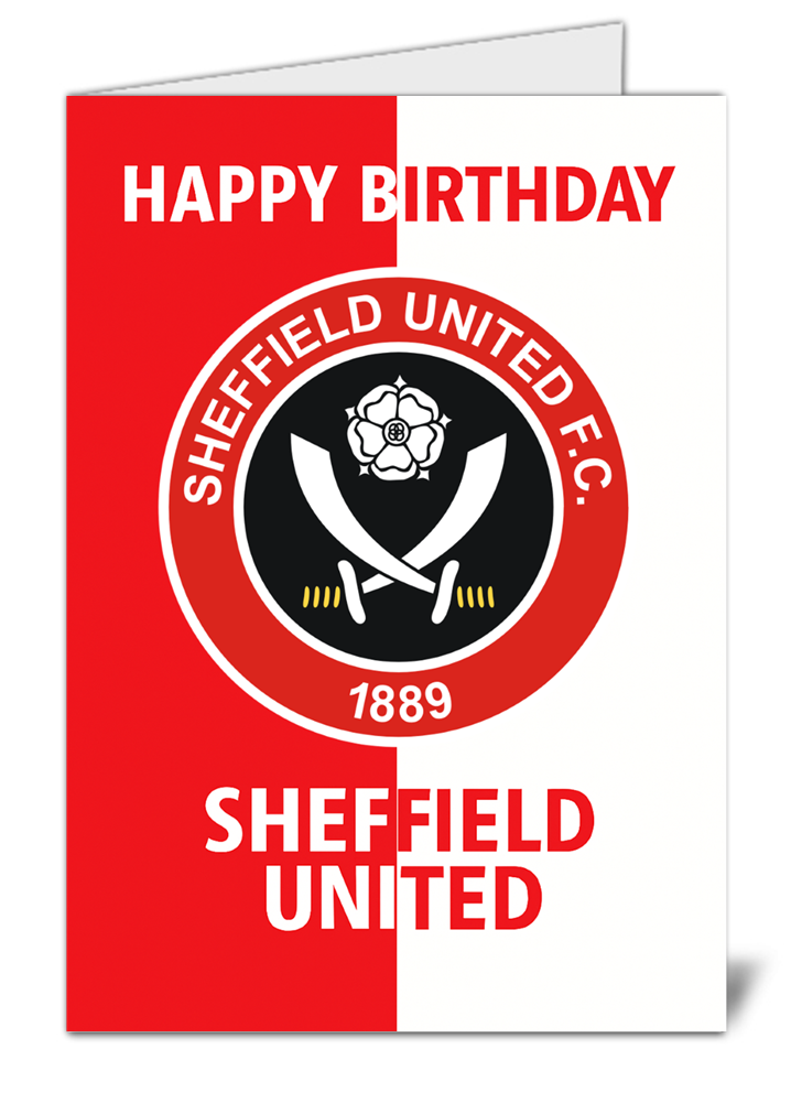 Sheffield united fan football themed happy birthday card 242 sheffield united fan football themed happy birthday card high quality gloss birthday card 242 | uk wide print