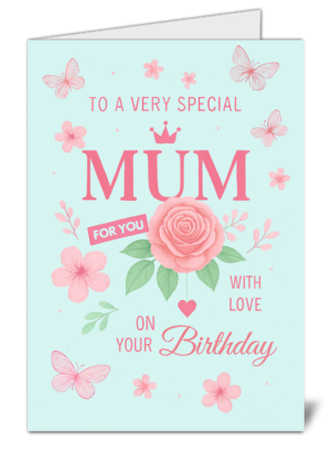 Mum Themed Happy Birthday Card High Quality Gloss Birthday Card 77