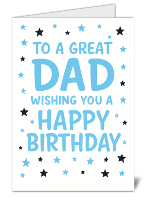 Dad Themed Happy Birthday Card High Quality Gloss Birthday Card 78