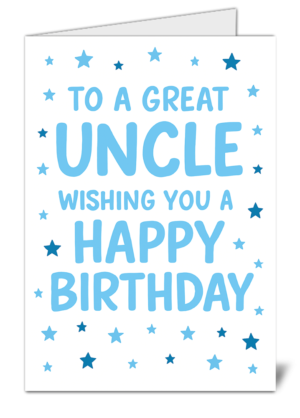 Uncle Themed Happy Birthday Card High Quality Gloss Birthday Card 81