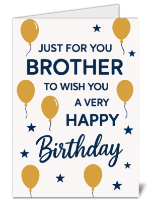 Brother Themed Happy Birthday Card High Quality Gloss Birthday Card 84