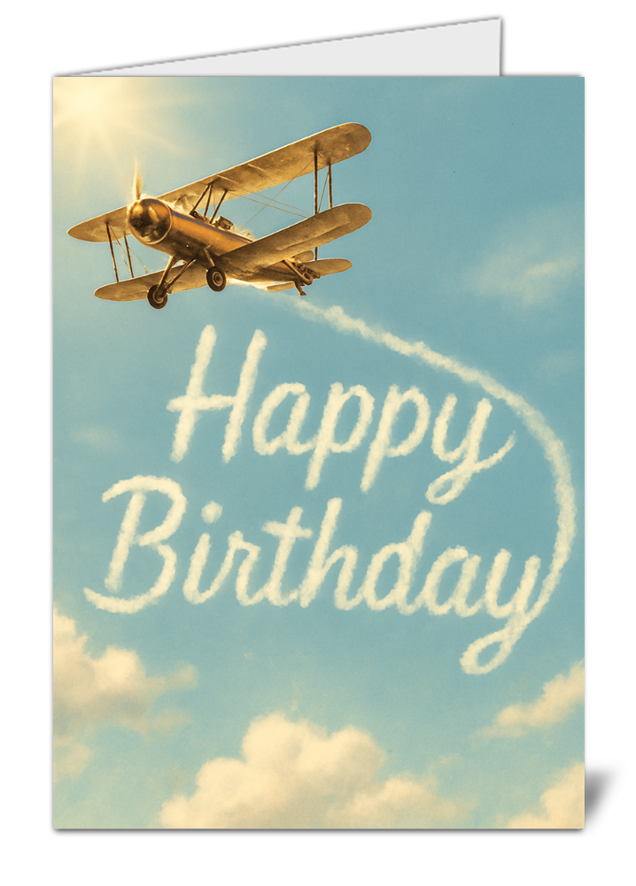 Airplane themed happy birthday card 389 airplane themed happy birthday card high quality gloss birthday card 389 | uk wide print