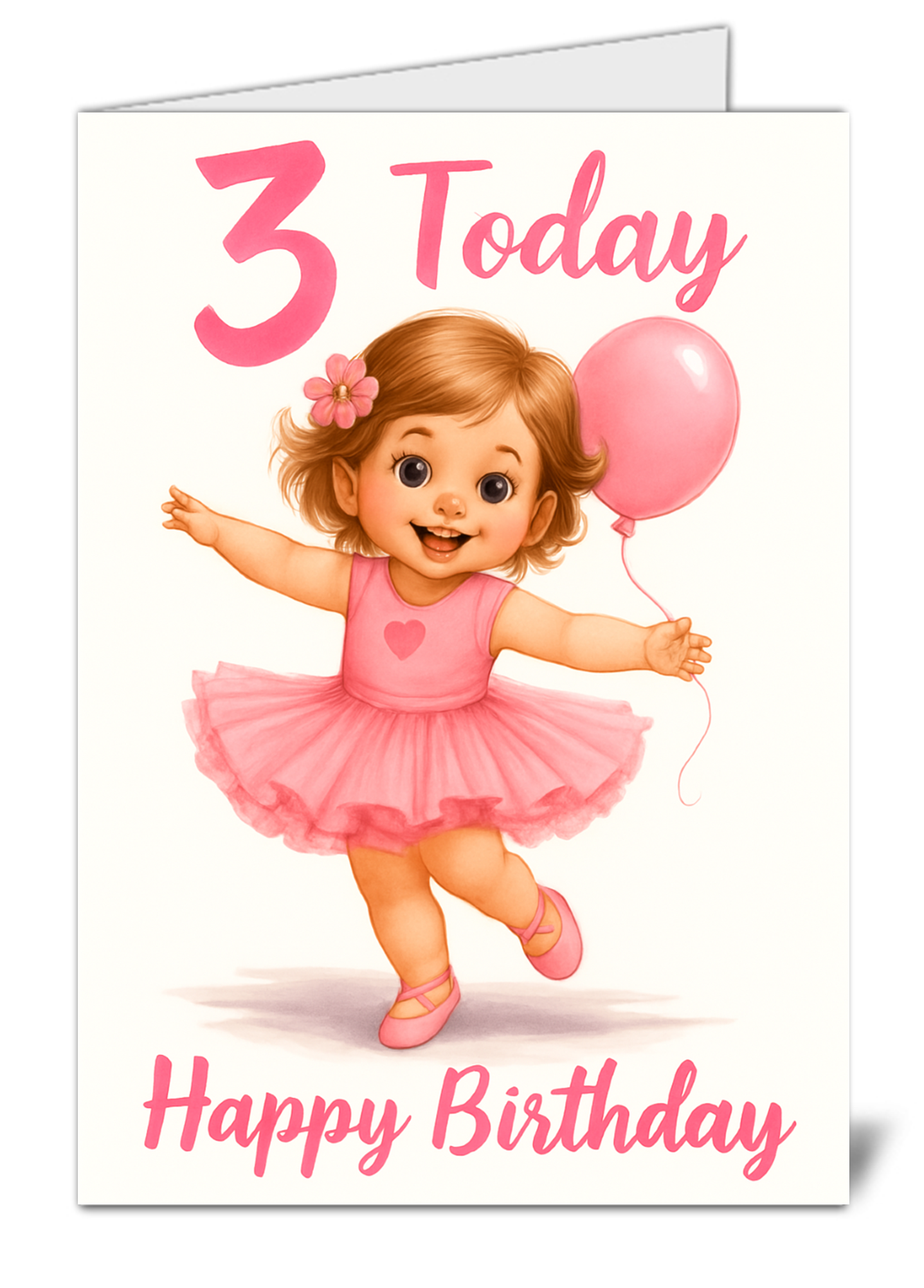 Happy 3rd birthday card for baby girl 45-3 happy 3rd birthday card for baby girl high quality gloss a5 greeting card 45 3