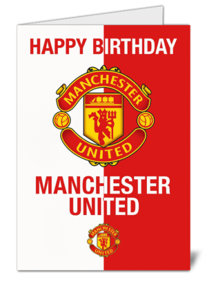 Manchester United Fans Happy Birthday Card – High Quality Football Themed Gloss Card 91