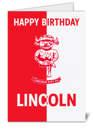 Lincoln Fan Football Themed Happy Birthday Card – High Quality Gloss Birthday Card 246