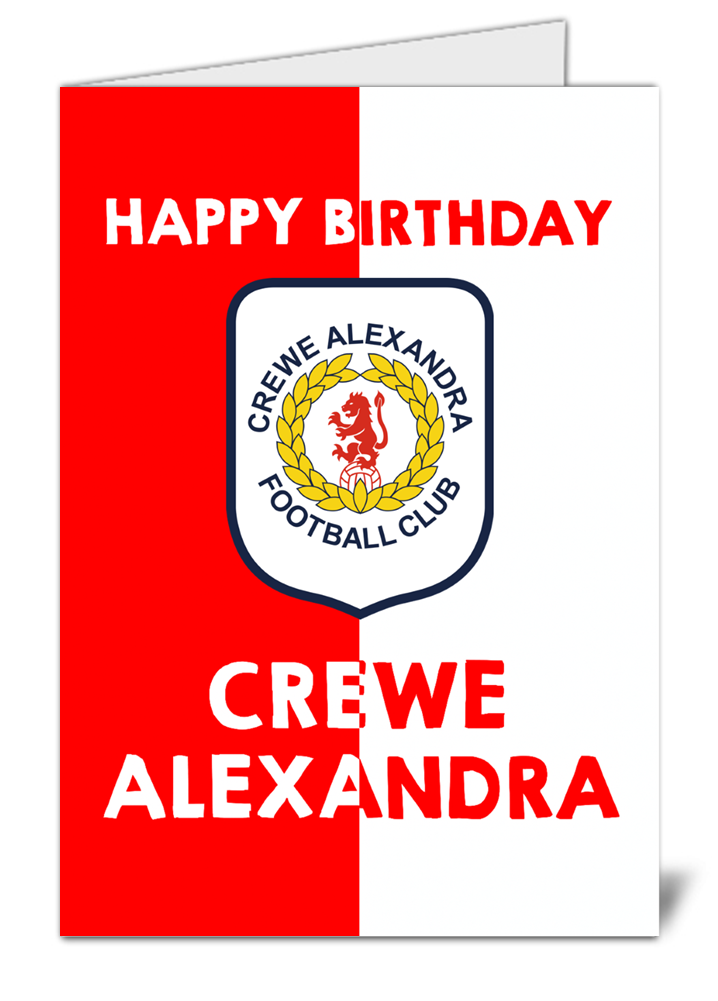 Crewe alexandre fan football themed happy birthday card 271 crewe alexandre fan football themed happy birthday card high quality gloss birthday card 271 | uk wide print