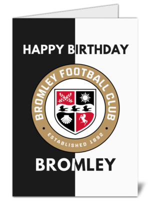 Bromley Fan Football Themed Happy Birthday Card – High Quality Gloss Birthday Card 279