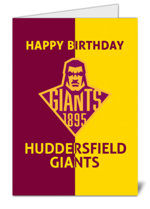 Huddersfield giants fan rugby themed happy birthday card 298 huddersfield giants fan rugby themed happy birthday card high quality gloss birthday card 298 | uk wide print