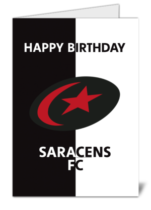 Saracens fc fan rugby themed happy birthday card 301 saracens fc fan rugby themed happy birthday card high quality gloss birthday card 301 | uk wide print