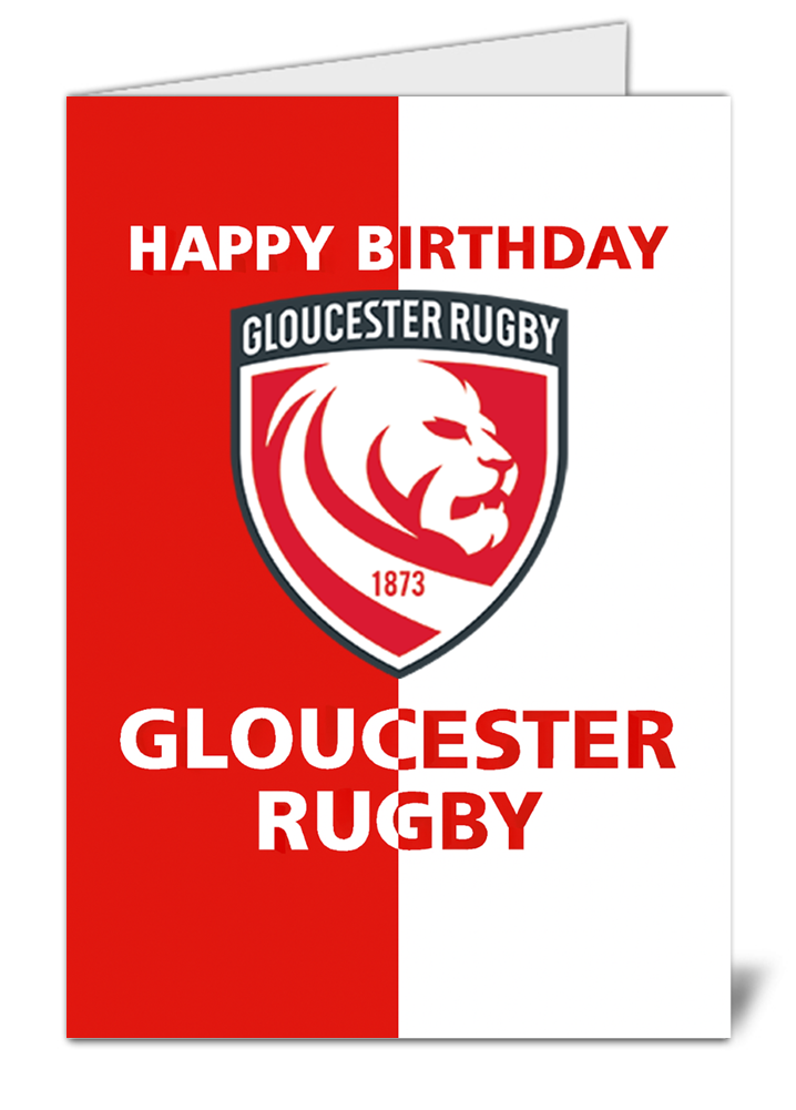 Gloucester rugby fan rugby themed happy birthday card 308 gloucester rugby fan rugby themed happy birthday card high quality gloss birthday card 308 | uk wide print