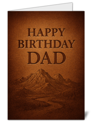 Simplistic Happy Birthday Dad Themed Happy Birthday Card – High Quality Gloss Birthday Card 383