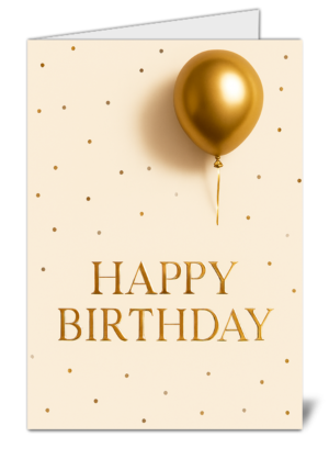 Simplistic Balloon Themed Happy Birthday Card – High Quality Gloss Birthday Card 393