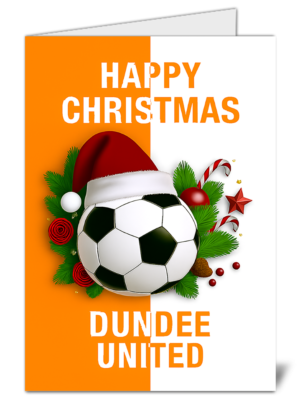 Dundee United Fan Football Themed Happy Christmas Card - High Quality Gloss Festive Christmas Card 525