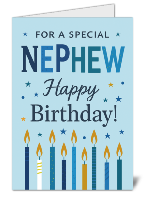 Happy Birthday To A Special Nephew Happy Birthday Card - High Quality Gloss Birthday Card 74