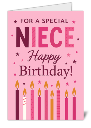 Happy Birthday To A Special Niece Happy Birthday Card - High Quality Gloss Birthday Card 75