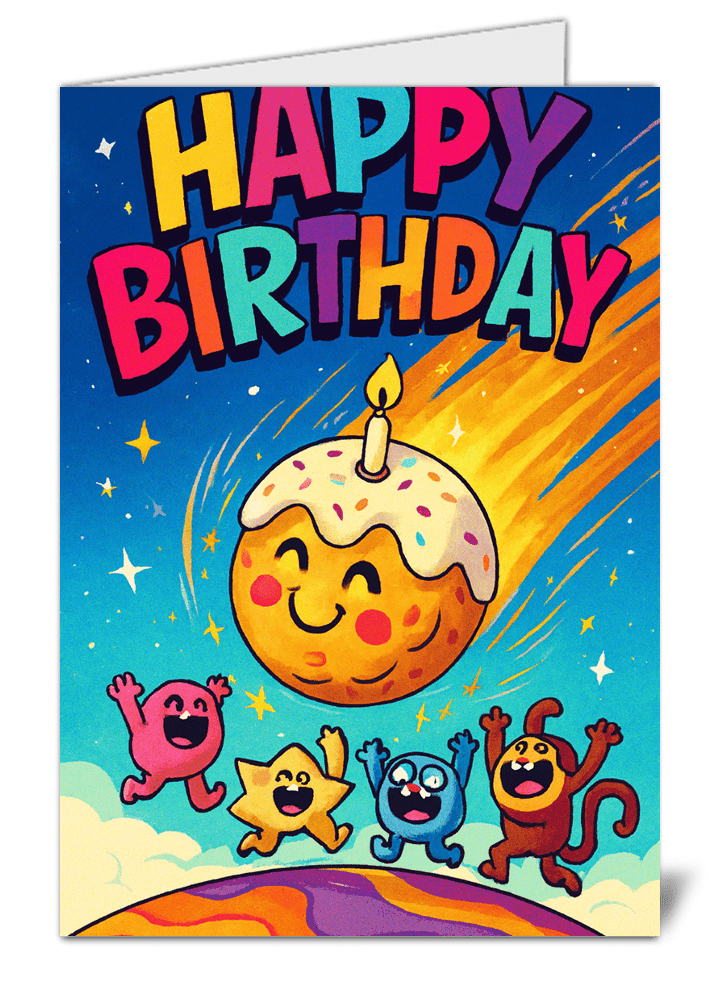 Cake metroid themed happy birthday card 612 cake metroid themed happy birthday card high quality gloss birthday card 612 | uk wide print