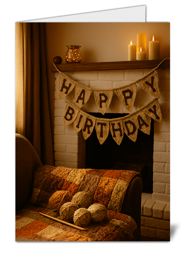 Unique cosy living room themed happy birthday card 613 unique cosy living room themed happy birthday card high quality gloss birthday card 613 | uk wide print