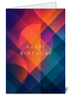 Simplistic Themed Happy Birthday Card - High Quality Gloss Birthday Card 665