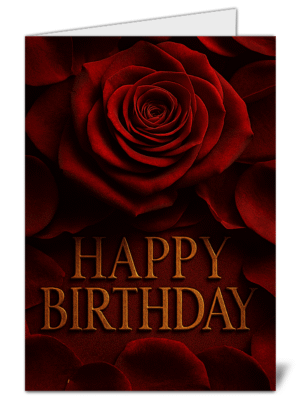 Beautiful Floral Themed Happy Birthday Card - High Quality Gloss Birthday Card 681