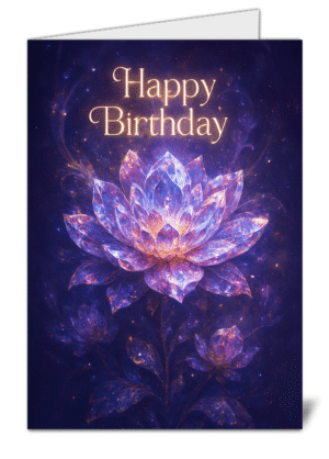 Beautiful Themed Happy Birthday Card - High Quality Gloss Birthday Card 684