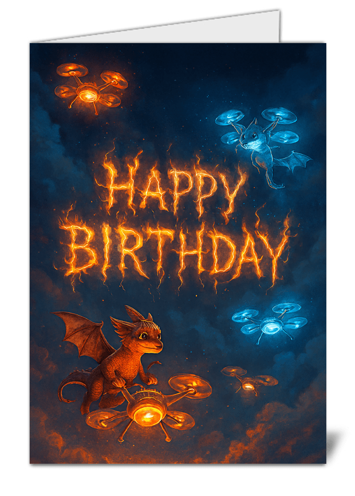 Cute baby dragons themed happy birthday card 703 cute baby dragons themed happy birthday card high quality gloss birthday card 703 | uk wide print