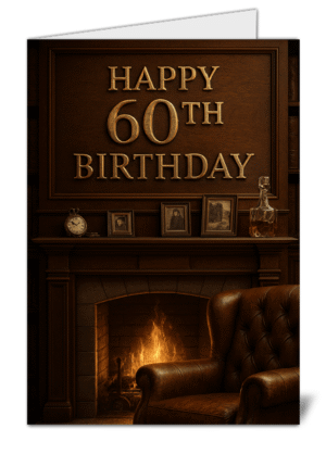 Happy 60th Birthday Themed Happy Birthday Card - High Quality Gloss Birthday Card 857