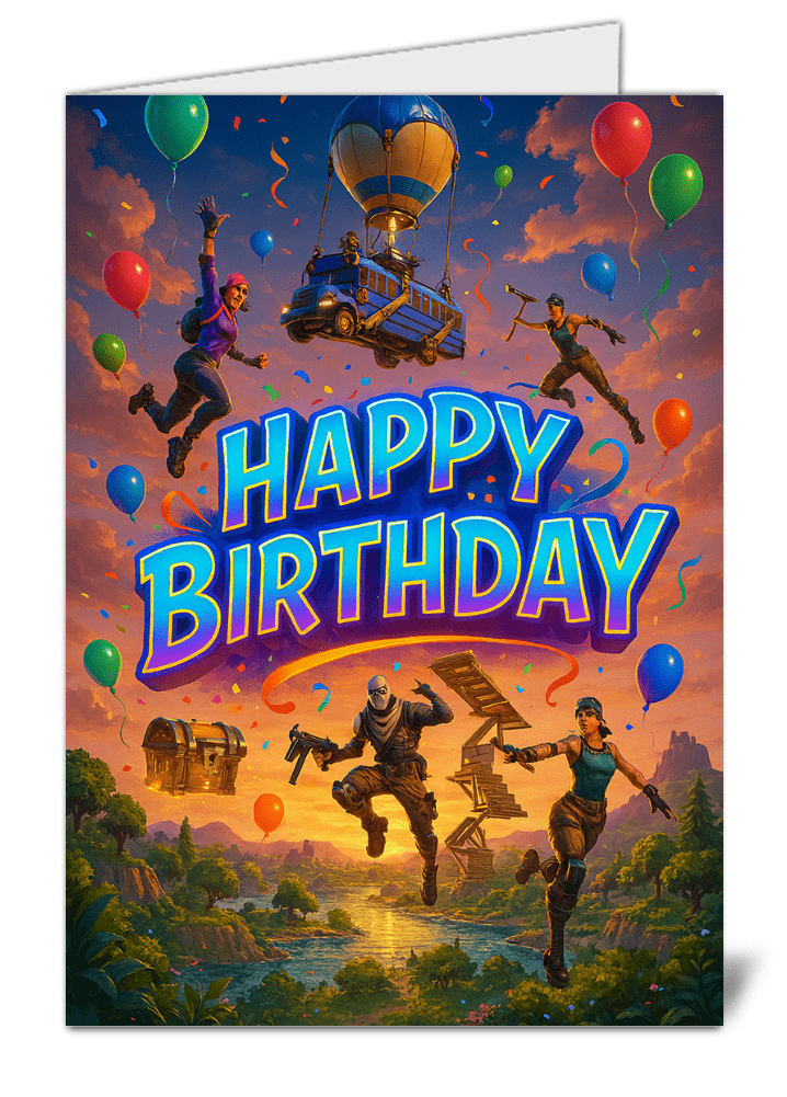For sale pic fortnite themed happy birthday card high quality gloss birthday card 865 | uk wide print