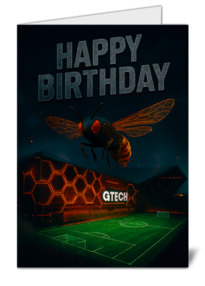 Brentford Fan Football Themed Happy Birthday Card - High Quality Gloss Birthday Card 877
