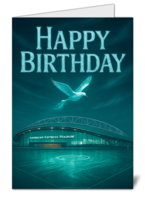 Brighton Fan Football Themed Happy Birthday Card - High Quality Gloss Birthday Card 878
