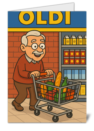 funny humorous oldi granddad grandfather themed happy birthday card  high quality gloss birthday card 138