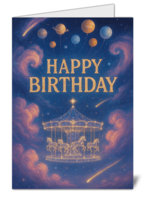 Celestial dreamscape sky carnival themed happy birthday card 798 celestial dreamscape sky carnival themed happy birthday card high quality gloss birthday card 798 | uk wide print
