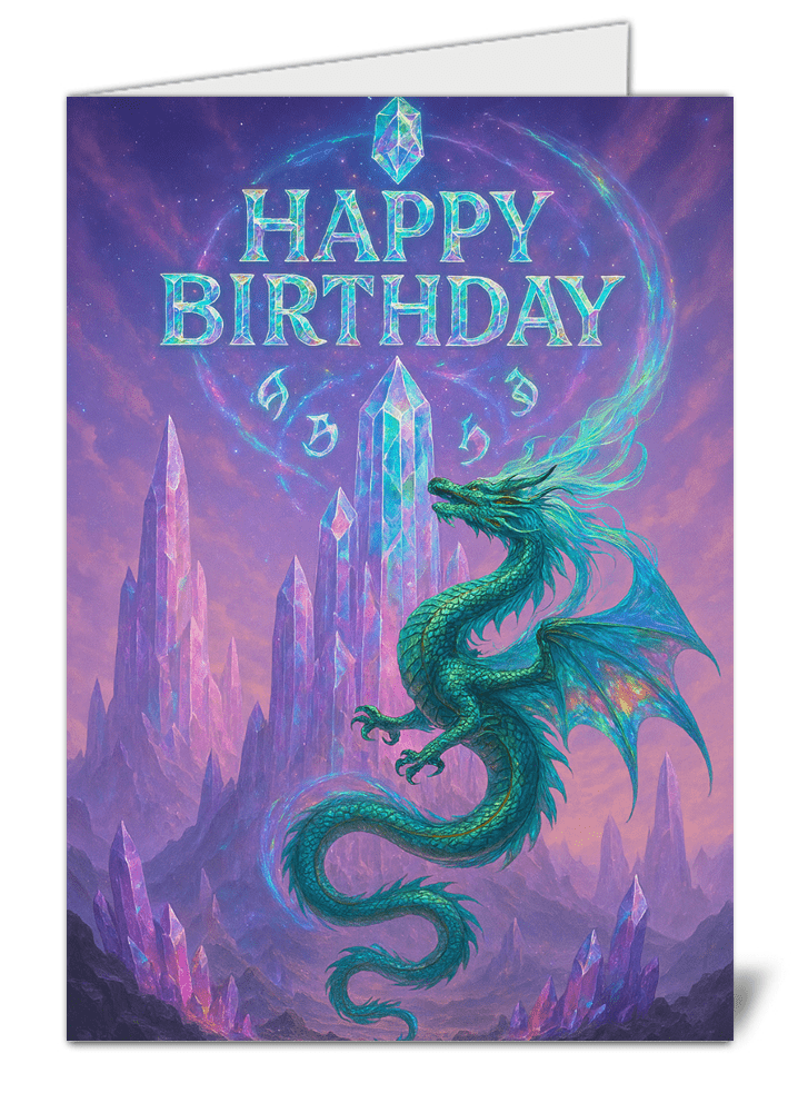 Dragonflight crystal academy themed happy birthday card 799 dragonflight crystal academy themed happy birthday card high quality gloss birthday card 799 | uk wide print