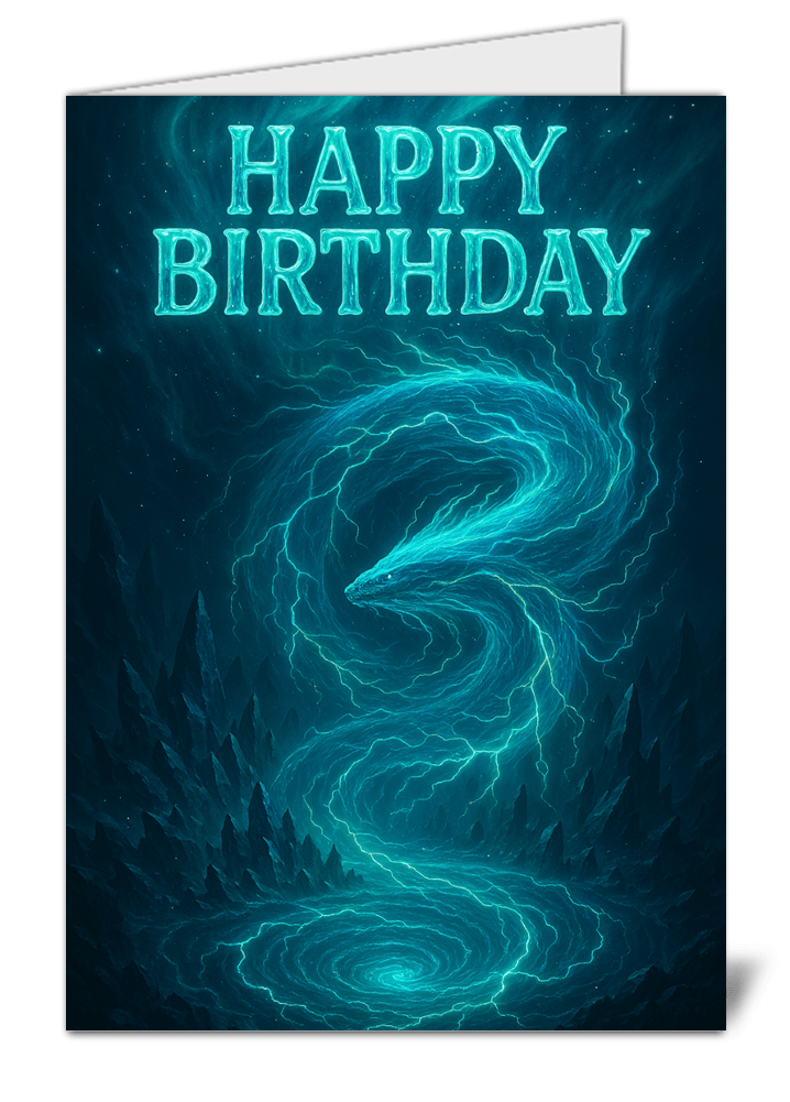 Arc of azure light themed happy birthday card 816 arc of azure light themed happy birthday card high quality gloss birthday card 816 | uk wide print