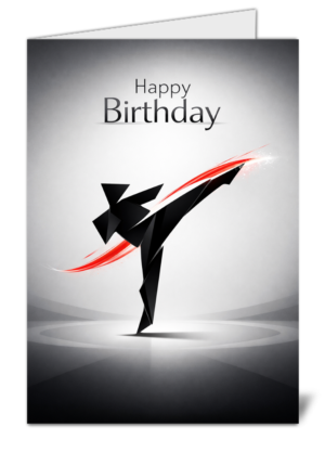 simple fighting themed happy birthday card  high quality gloss birthday card 1059 | uk wide print