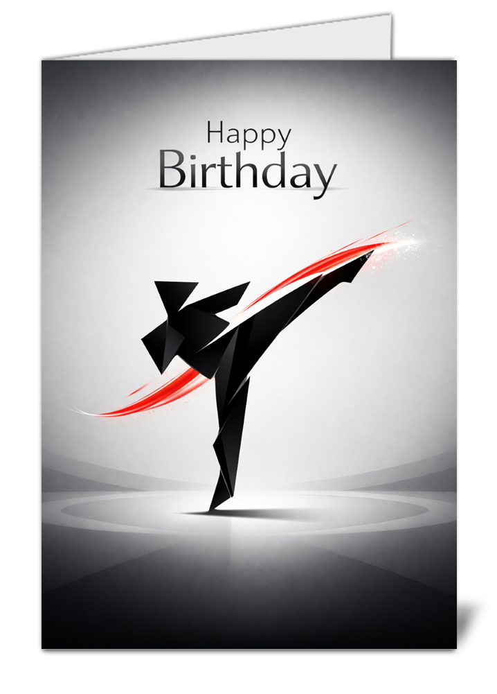 Simple fighting themed happy birthday card 1059 simple fighting themed happy birthday card high quality gloss birthday card 1059 | uk wide print