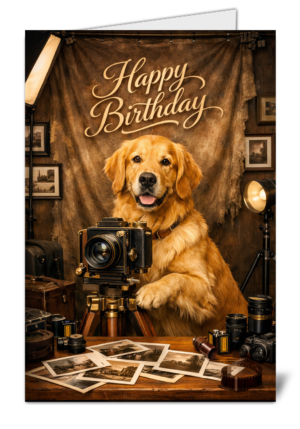 dog photograph themed pet lovers happy birthday card 1126 | uk wide print